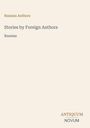Oben: "Russian Authors", Mitte: "Stories by Foreign Authors", "Russian", Unten: Logo "ANTIQUM NOVUM". Hintergrund beige.
