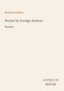 "Russian Authors", "Stories by Foreign Authors", "Russian". Unten rechts: "ANTIQUM NOVUM". Schlichtes, elegantes Design.