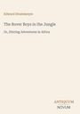 Edward Stratemeyer: The Rover Boys in the Jungle - Or, Stirring Adventures in Africa. Unten rechts steht "ANTIQUM NOVUM".