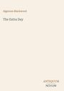 Text: "Algernon Blackwood", "The Extra Day", "ANTIQUM NOVUM". Schlichtes Layout auf hellem Hintergrund.