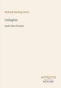 "Richard Harding Davis. Gallegher And Other Stories. ANTIQUUM NOVUM" Einfache, minimalistische Buchcover-Illustration.
