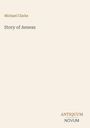 Text: "Michael Clarke", "Story of Aeneas", "ANTIQUM NOVUM". Schlichtes Cover mit beigem Hintergrund.