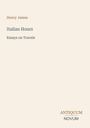 Henry James, Italian Hours, Essays on Travels, Antiquum Novum. Schlichtes, elegantes Cover-Design in sanften Tönen.
