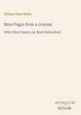 „More Pages from a Journal“ von William Hale White; „With Other Papers, by Mark Rutherford“. Unten: Logo „ANTIQUM NOVUM“.