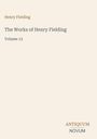 Text: "Henry Fielding", "The Works of Henry Fielding", "Volume 12", "ANTIQUM NOVUM". Schlichtes, minimalistisches Design.