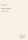 Der Text sagt: "George Eliot, Daniel Deronda, Books V-VIII". Unten rechts steht "ANTIQUUM NOVUM". Der Hintergrund ist beige.