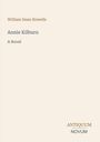 Titel: "Annie Kilburn". Autor: William Dean Howells. "A Novel". Unten rechts: "ANTIQUM NOVUM". Cremefarbener Hintergrund.
