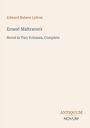 Titel: "Ernest Maltravers" von Edward Bulwer Lytton. Untertitel: "Novel in Two Volumes, Complete". Unten steht "ANTIQUM NOVUM".