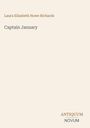 Text: "Laura Elizabeth Howe Richards, Captain January" und "ANTIQUM NOVUM". Schlichtes Design auf hellem Hintergrund.