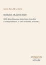 „Memoirs of Aaron Burr“ von Aaron Burr & M. L. Davis. Beige Hintergrund, rechteckiges Design, „ANTIQUM NOVUM“ unten.