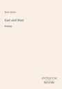 Text: "Bret Harte, East and West, Poems. ANTIQUUM NOVUM." Schlichtes Design mit beigem Hintergrund.