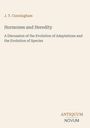 Titel: "Hormones and Heredity". Autor: J. T. Cunningham. Thema: Evolution und Anpassungen. Unten rechts: ANTIQUUM NOVUM.