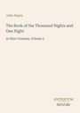 Der Text nennt "John Payne" und "The Book of the Thousand Nights and One Night" mit "Volume 2". Unten steht "ANTIQUM NOVUM".
