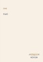 Ovid, Fasti. Rechts unten: ANTIQUUM, NOVUM. Beige Hintergrund, minimalistische Gestaltung.