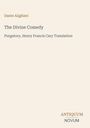 „The Divine Comedy, Purgatory, Henry Francis Cary Translation“ steht in der Mitte. Unten ist ein einfaches Logo: „ANTIQUM NOVUM“.