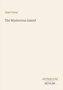 Jules Verne: The Mysterious Island. Unten rechts steht "ANTIQUM NOVUM". Ein schlichtes, cremefarbenes Cover.