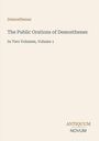 Titel: "The Public Orations of Demosthenes". Beige Hintergrund, braune und graue Schrift.