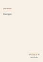 "Max Brand, Harrigan. ANTIQUUM NOVUM." Schlichte Gestaltung, hellbeiger Hintergrund, minimalistisch und elegant.