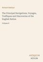 Titel: „The Principal Navigations... of the English Nation, Volume 8“. Autor: Richard Hakluyt. Beige Hintergrund.