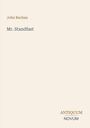 Der Text "John Buchan", "Mr. Standfast", "ANTIQUUM", "NOVUM". Schlichtes Design auf hellbeigem Hintergrund.
