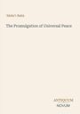 Cover von "The Promulgation of Universal Peace" von 'Abdu'l-Bahá. Unten steht "ANTIQUM NOVUM" in unterschiedlichen Farben.