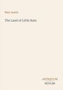 Text: "Mary Austin", "The Land of Little Rain", "ANTIQUM NOVUM". Schlichtes, elegantes Buchcover-Design, beige Hintergrund.