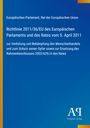 Richtlinie 2011/36/EU: Vorbeugung und Bekämpfung von Menschenhandel. Blaues Design mit orangefarbenem Rand und weißem Verlag-Logo.