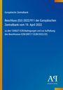Europäische Zentralbank. Beschluss (EU) 2022/911 vom 19. April 2022. Blaues Design mit gelben und orangen Akzenten.