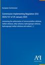 Text über EU-Verordnung zur Genehmigung von bestimmten Cellulosen. Blaues Cover, Logo unten rechts.