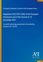 Regulation (EU) 2021/2282 zum Gesundheitstechnologie-Assessment. Europäisches Parlament. Blau mit gelbem Rand.