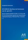 Text: Europäische Kommission, Beschluss der Kommission, staatliche Beihilfe. Blaues Design mit gelbem Rand rechts.