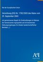 Text zu EU-Verordnung Nr. 1782/2003. Enthält Regeln für Direktzahlungen in der Agrarpolitik. Blau mit Verlag-Logo.