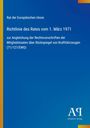 Text „Richtlinie des Rates vom 1. März 1971“ auf blauem Hintergrund mit gelbem Streifen links. Logo „AR Antiphon Verlag“.