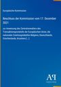 "Beschluss der Kommission vom 17. Dezember 2021" in weißem Text auf blauem Hintergrund, darunter Verlagsname, schlichtes Design.
