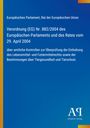 Europäisches Parlament, Verordnung (EG) Nr. 882/2004, Kontrolle Lebensmittelrecht, blaues Cover, Logo unten rechts.