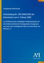 Europäische Kommission, Entscheidung Nr. 283/2000/EGKS der Kommission vom 4. Februar 2000, blauer Hintergrund, gelber Rand.