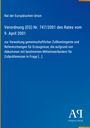 "Verordnung (EG) Nr. 747/2001 des Rates vom 9. April 2001" auf blauem Hintergrund mit einem weißen Verlagslogo unten.