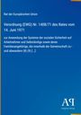 Text: "Rat der Europäischen Union, Verordnung (EWG) Nr. 1408/71 des Rates vom 14. Juni 1971". Blaues Cover mit Logo.