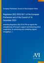 Regulation (EU) 2025/2611 über Polizeikooperation und Bekämpfung des Menschenschmuggels. Blaues Design, Verlag-Logo unten.