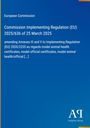 Titel: Kommissionsdurchführungsverordnung (EU) 2025/636 vom 25. März 2025. Hintergrund in Blau mit einem weißen Logo.