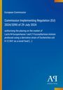 Text: "European Commission, Commission Implementing Regulation (EU) 2024/2090 of 29 July 2024..."  
Hintergrund ist blau mit einem Logo unten rechts.