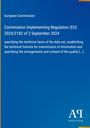 Text: "European Commission. Commission Implementing Regulation (EU) 2024/2182 of 2 September 2024..."  
Logo unten rechts. Blauer Hintergrund.