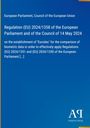 Text über EU-Vorschriften zu Eurodac, Logo unten rechts, blauer Hintergrund.