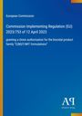 "Commission Implementing Regulation (EU) 2023/753 of 12 April 2023"; blaues Cover, Logo unten rechts.