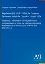 Regulation (EU) 2024/1252 zur Sicherstellung der Versorgung mit kritischen Rohstoffen. Blauer Hintergrund, Logo unten rechts.