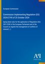 "European Commission" oben. Titel: "Commission Implementing Regulation (EU) 2024/2745 of 25 October 2024." Blauer Hintergrund.