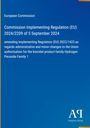 Oben steht: "European Commission". Darunter ein EU-Regulierungstext. Unten rechts befindet sich ein Logo des Antiphon Verlags.
