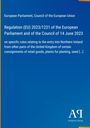 „Regulation (EU) 2023/1231“ und „Antiphon Verlag“ in Weiß auf blauem Hintergrund.