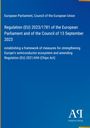 Text: "Regulation (EU) 2023/1781..." in Weiß auf Blau. Unten rechts ein Logo mit Buchstaben "AR" und "Antiphon Verlag".