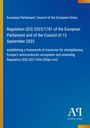 Text zum EU-Gesetz von 2023 über die Halbleiter-Industrie, blauer Hintergrund, Logo unten rechts.
